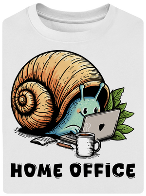 Slimákov home office unisex tričko oversized White