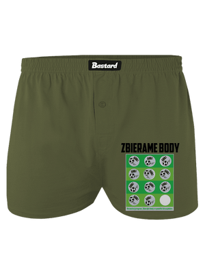 Zbierame body - futbal pánske trenky Khaki