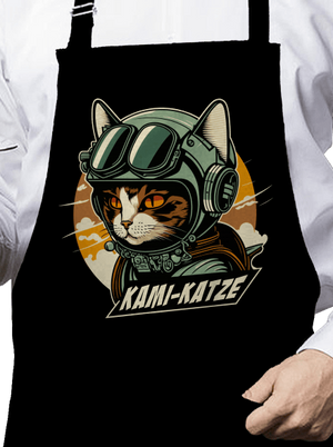 Kami-Katze zástera Black