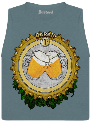 Pivný horoskop: Baran dámske tielko voľné Heather Deep Teal