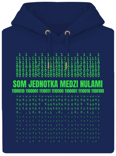 Jednotka medzi nulami unisex mikina premium Navy