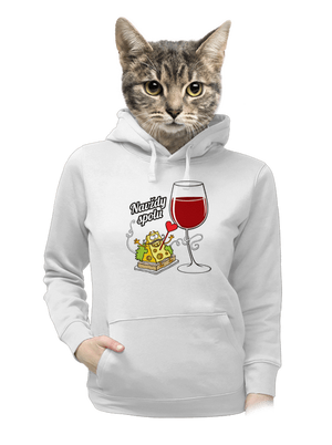 Navždy spolu dámska mikina klokanka White