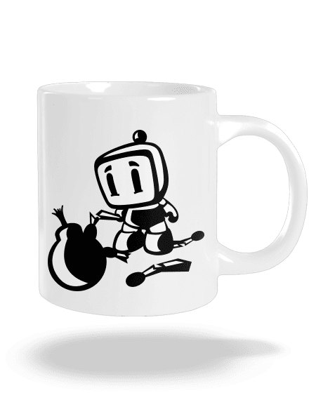 Bomberman veľký hrnček White