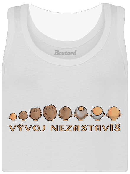 Vývoj nezastavíš dámske tielko klasické White