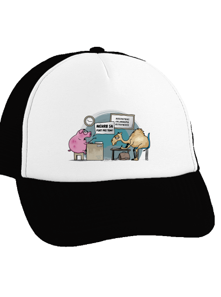Nehrb sa šiltovka truckerka Black cap