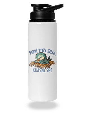 Ranné vtáča spí flaša na vodu White