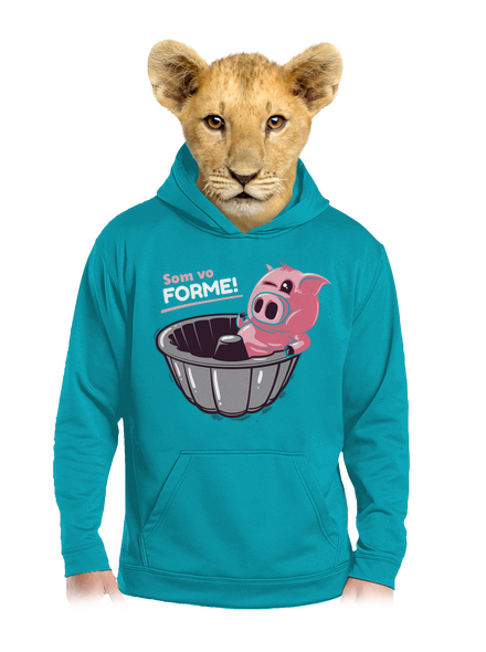 Vo forme detská mikina klokanka Hawaiian Blue