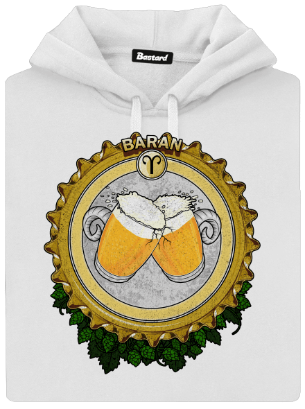 Pivný horoskop: Baran dámska mikina klokanka White