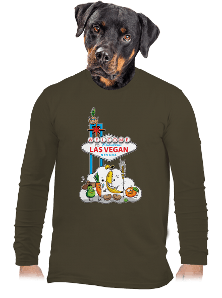 Las Vegan pánske dlhý rukáv Urban Khaki