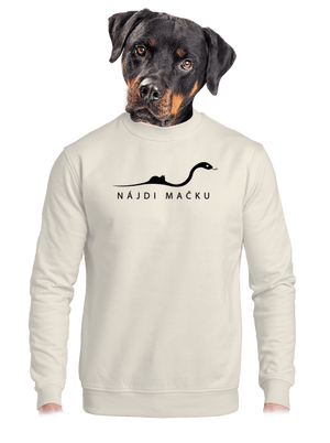 Nájdi mačku unisex mikina bez kapucne Off White