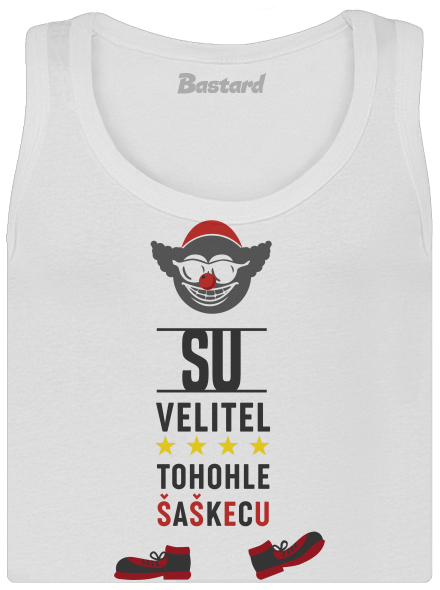 Velitel šaškecu dámske tielko klasické White