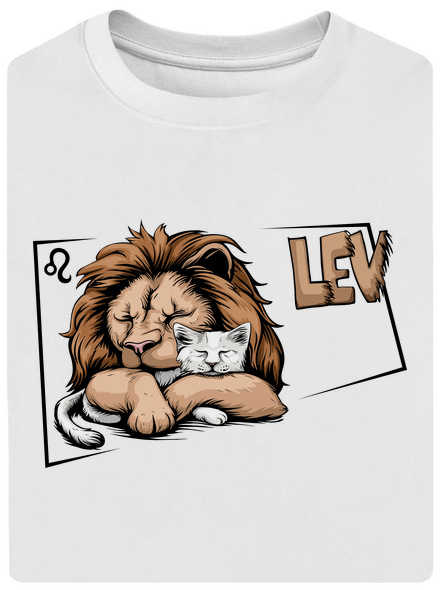 Mačací horoskop: Lev unisex tričko oversized White