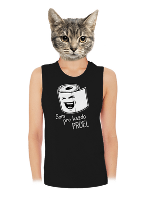 Prdel dámske tielko voľné Black