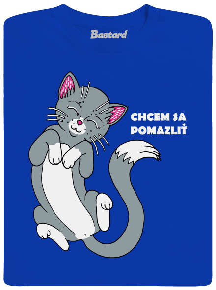 Chcem sa pomazliť pánske dlhý rukáv Royal Blue