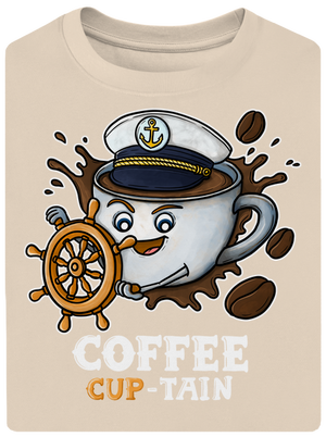 Coffee Cup-tain unisex tričko oversized Almond
