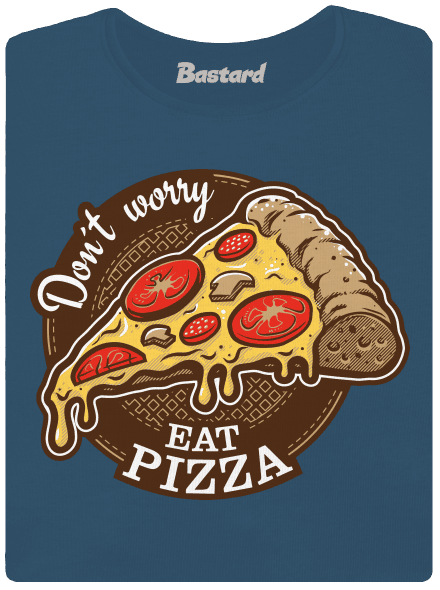 Pizza dámske tričko prémium Petrol Blue