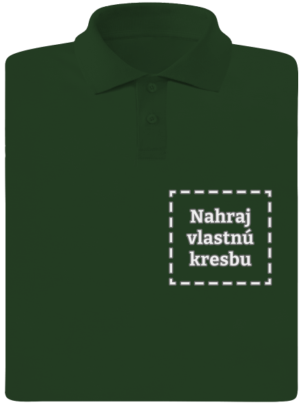 Detské kresby - Nahraj vlastnú pánska polokošeľa Bottle Green Mal