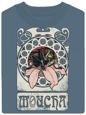 Mucha unisex mikina bez kapucne Nordic Blue