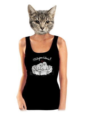 Milujem túlenie dámske tielko klasické Black