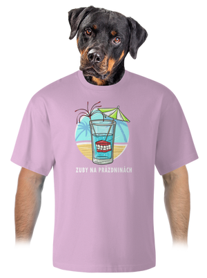 Zuby na prázdninách unisex tričko oversized Orchid