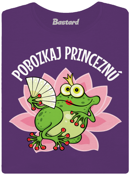 Pobozkaj princeznú a princa dámske tričko prémium Purple