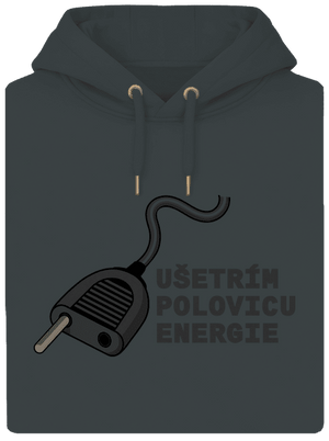 Ušetrím polovicu unisex mikina premium Charcoal
