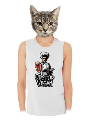 Odstup vegane dámske tielko voľné White