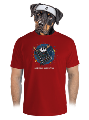 Padá server pánske športové tričko Red Mal