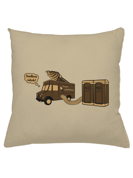 Točená čokoládová vankúš Beige