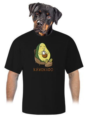 Kávokádo unisex tričko oversized Black