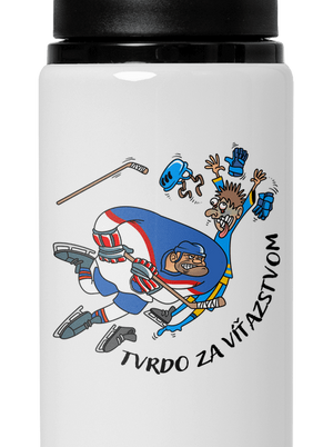 Tvrdo za víťazstvom flaša na vodu White
