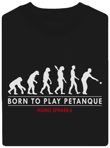 Born to play petanque unisex mikina bez kapucne Black