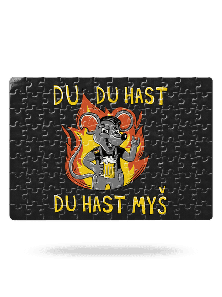 Du hast myš puzzle White
