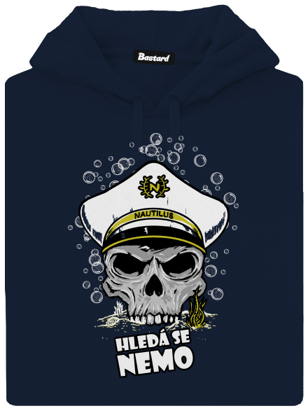 Kapitán Nemo pánska mikina klokanka Navy