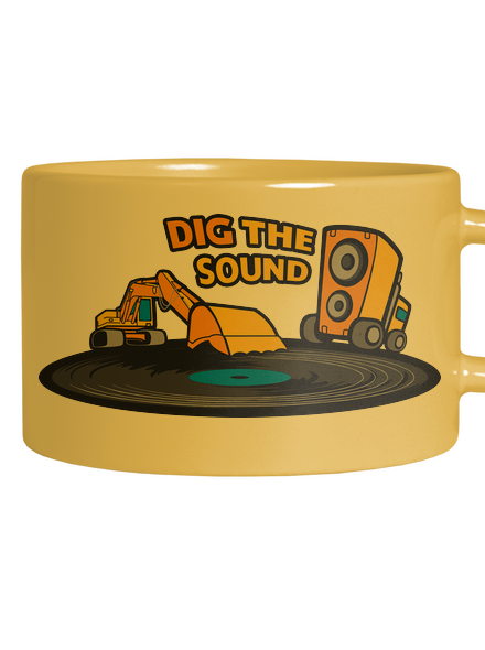 Dig the sound hrnček makronka Yellow Macaron
