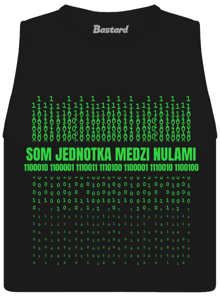 Jednotka medzi nulami dámske tielko voľné Black