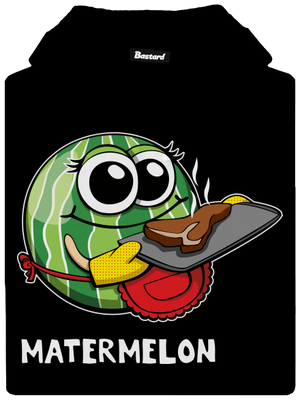 Melouní rodina dámska mikina klokanka Black