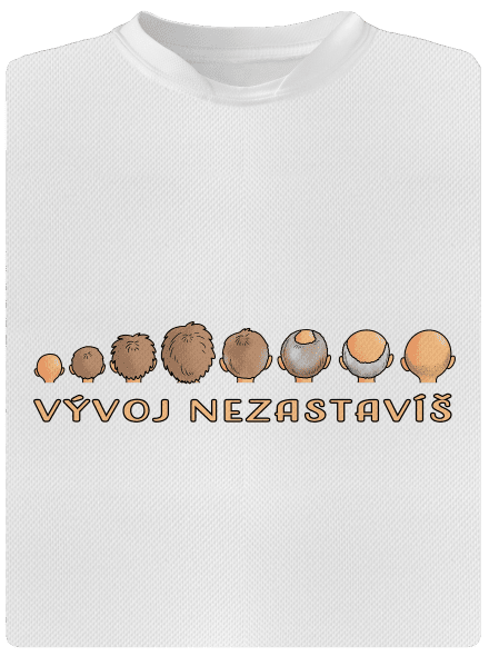 Vývoj nezastavíš pánske športové tričko White