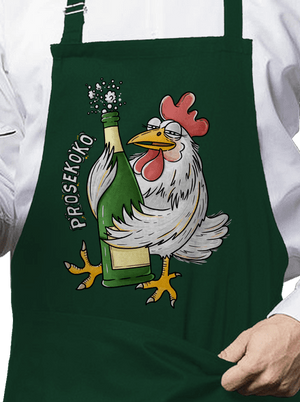 Prosekoko zástera Bottle Green