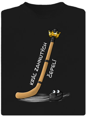 Kráľ zahnutých čepelí - hokej pánske športové tričko Black