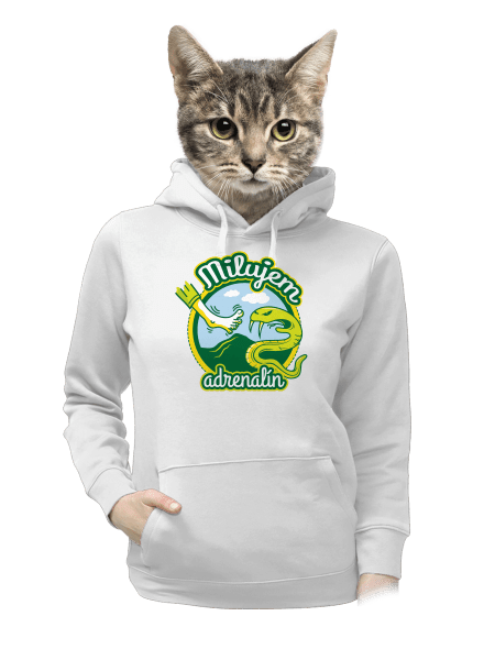 Milujem adrenalín dámska mikina klokanka White