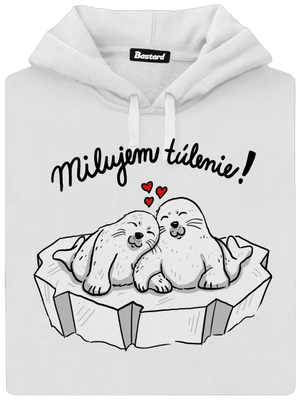 Milujem túlenie dámska mikina klokanka White