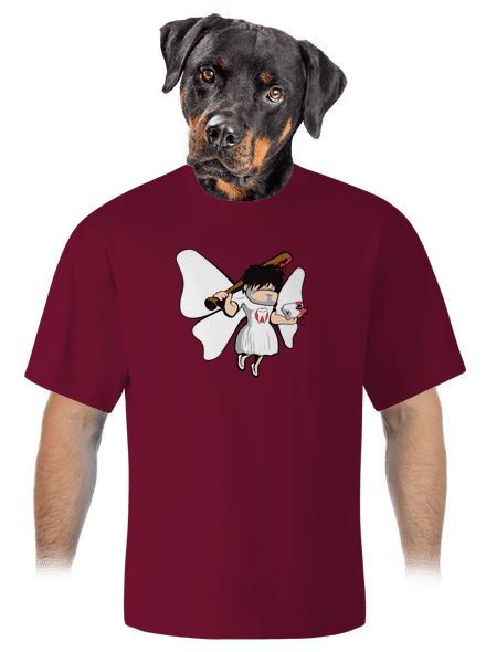 Zúbková víla unisex tričko oversized Garnet
