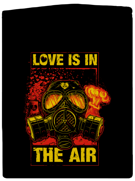 Love is in the Air dámska mikina na zips Black