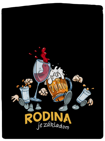 Rodina je základom dámska mikina na zips Black
