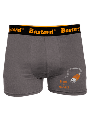 USB pripojenie boxerky Gray Melange