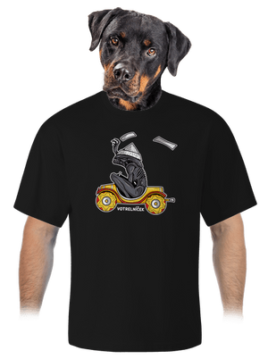 Votrelníček unisex tričko oversized Black