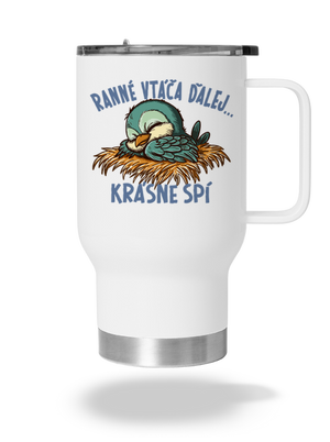 Ranné vtáča spí termohrnček White