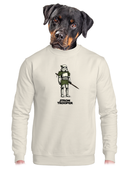 Strom trooper unisex mikina bez kapucne Off White