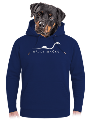 Nájdi mačku unisex mikina premium Navy